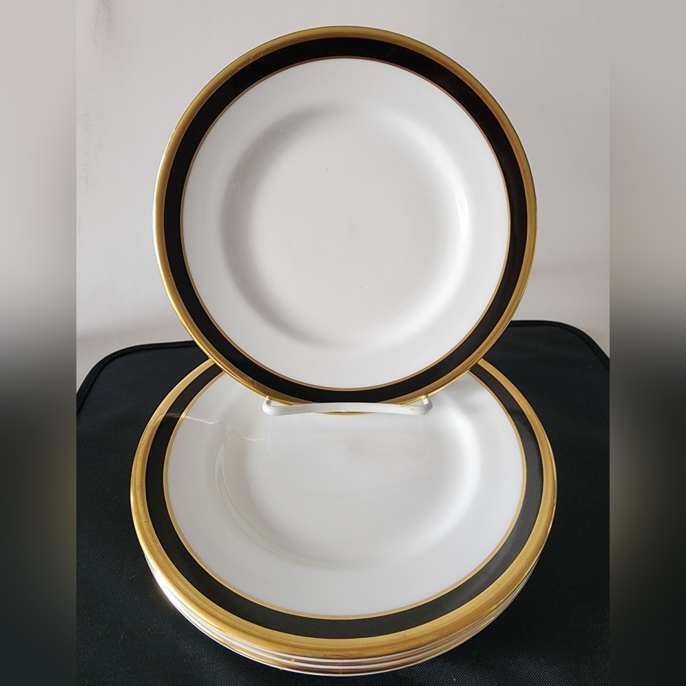 LYNTON Coalport dinnerware RIM 8" diameter NEVER USED made in England Set of 4